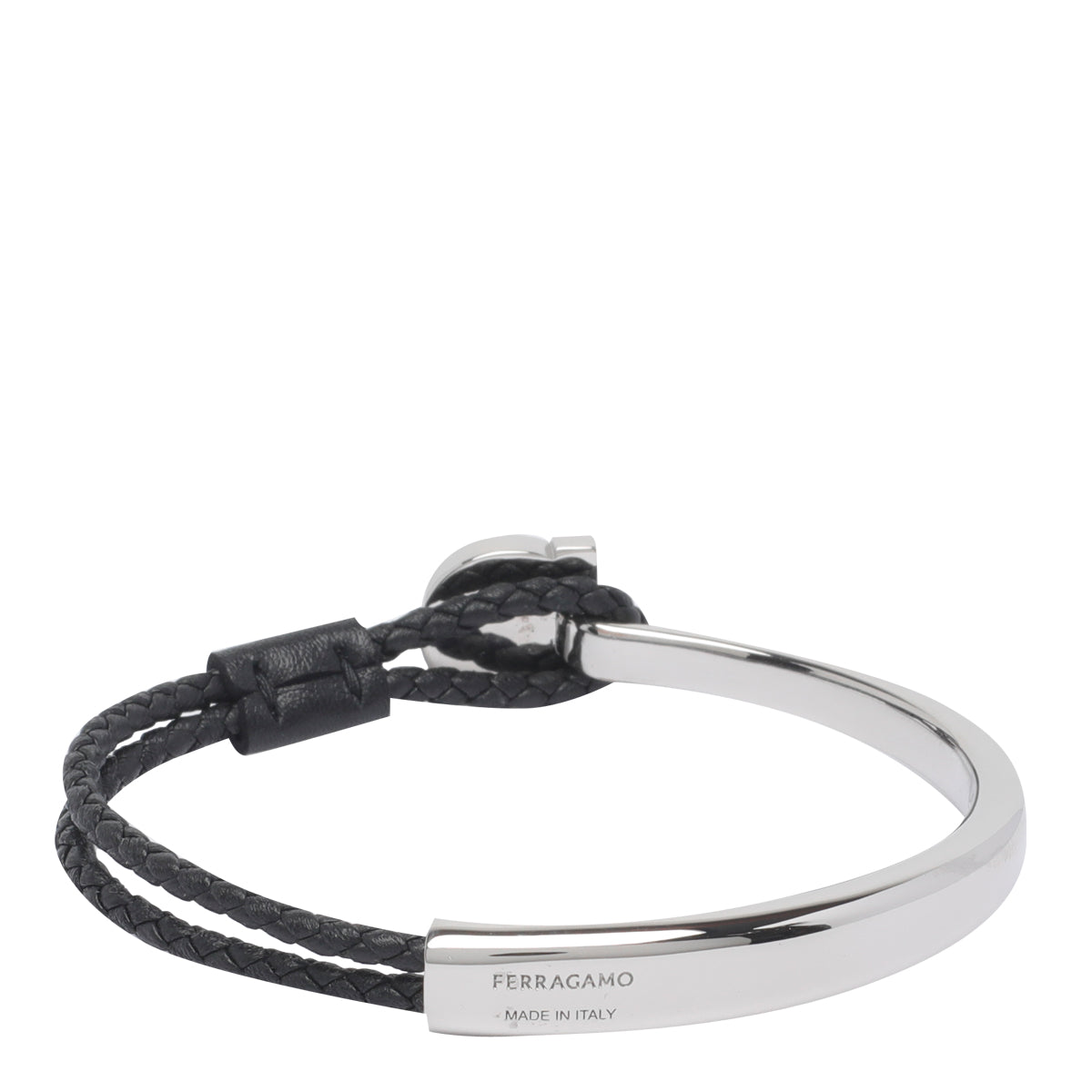Ferragamo Bijoux Black Brass Calf Leather