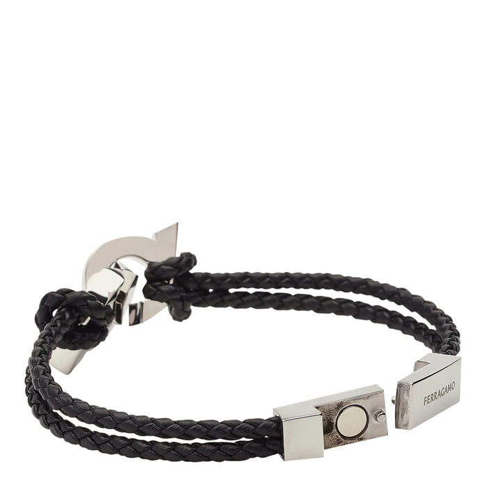 Ferragamo Bijoux Black Brass Calf Leather