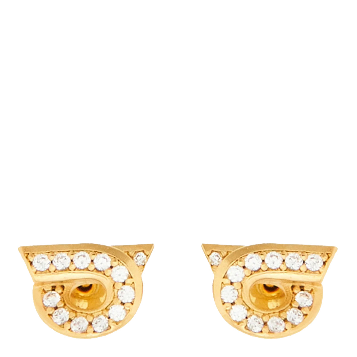 Ferragamo Bijoux Golden Brass Glass