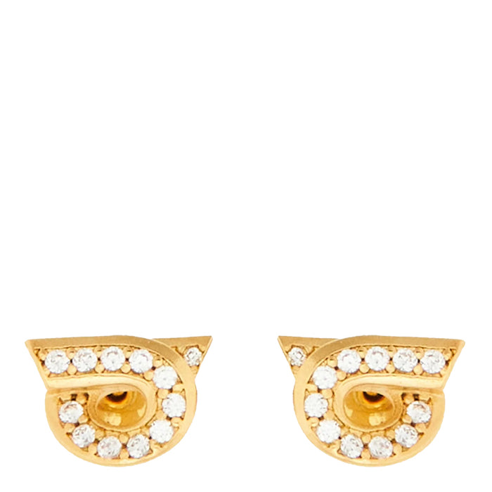 Ferragamo Bijoux Golden Brass Glass