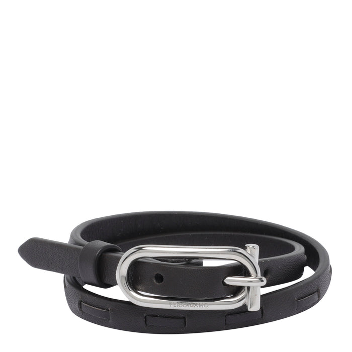 Ferragamo Bijoux Brown Brass Calf Leather
