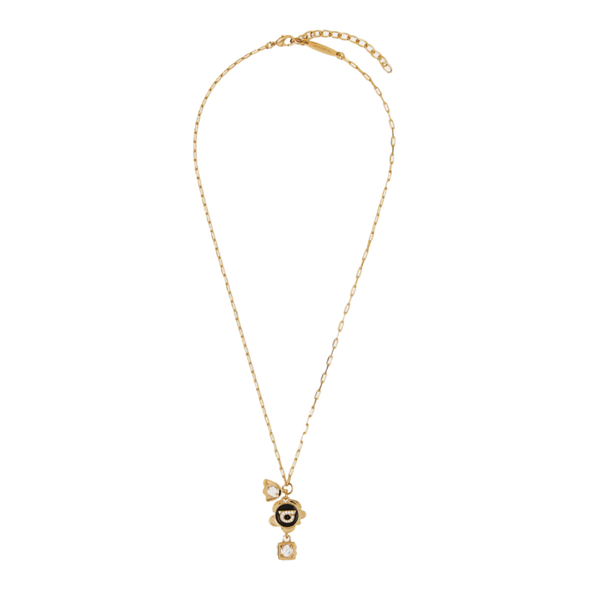 Ferragamo Bijoux Golden Brass Glass Enamel