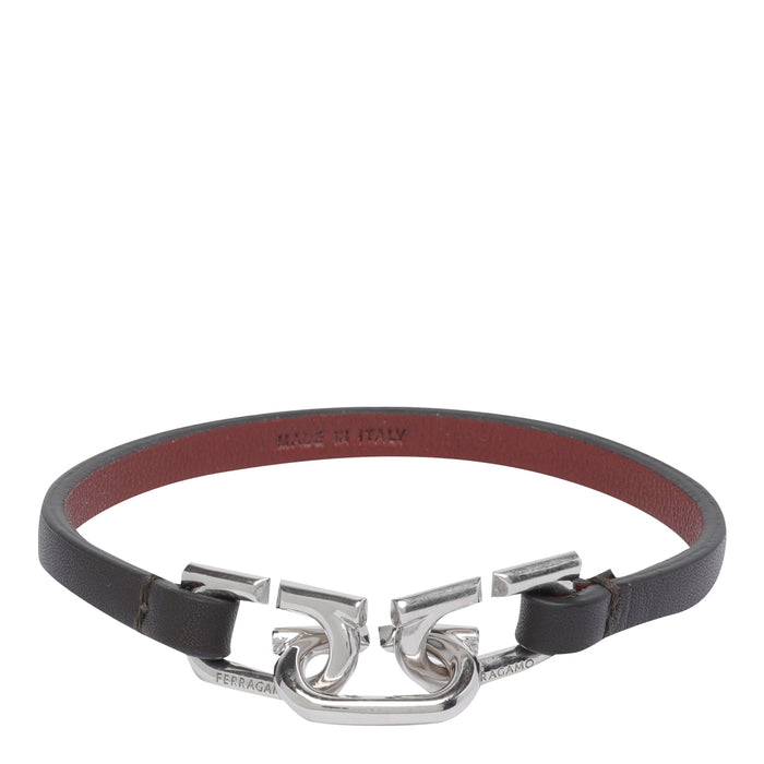 Ferragamo Bijoux Brown Brass Calf Leather