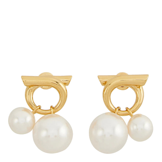 Ferragamo Bijoux Golden Brass Glass