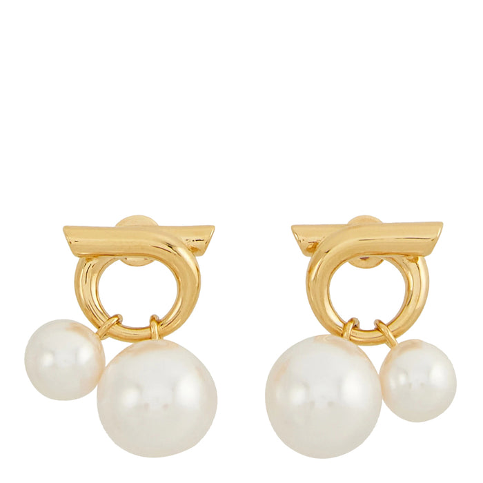 Ferragamo Bijoux Golden Brass Glass