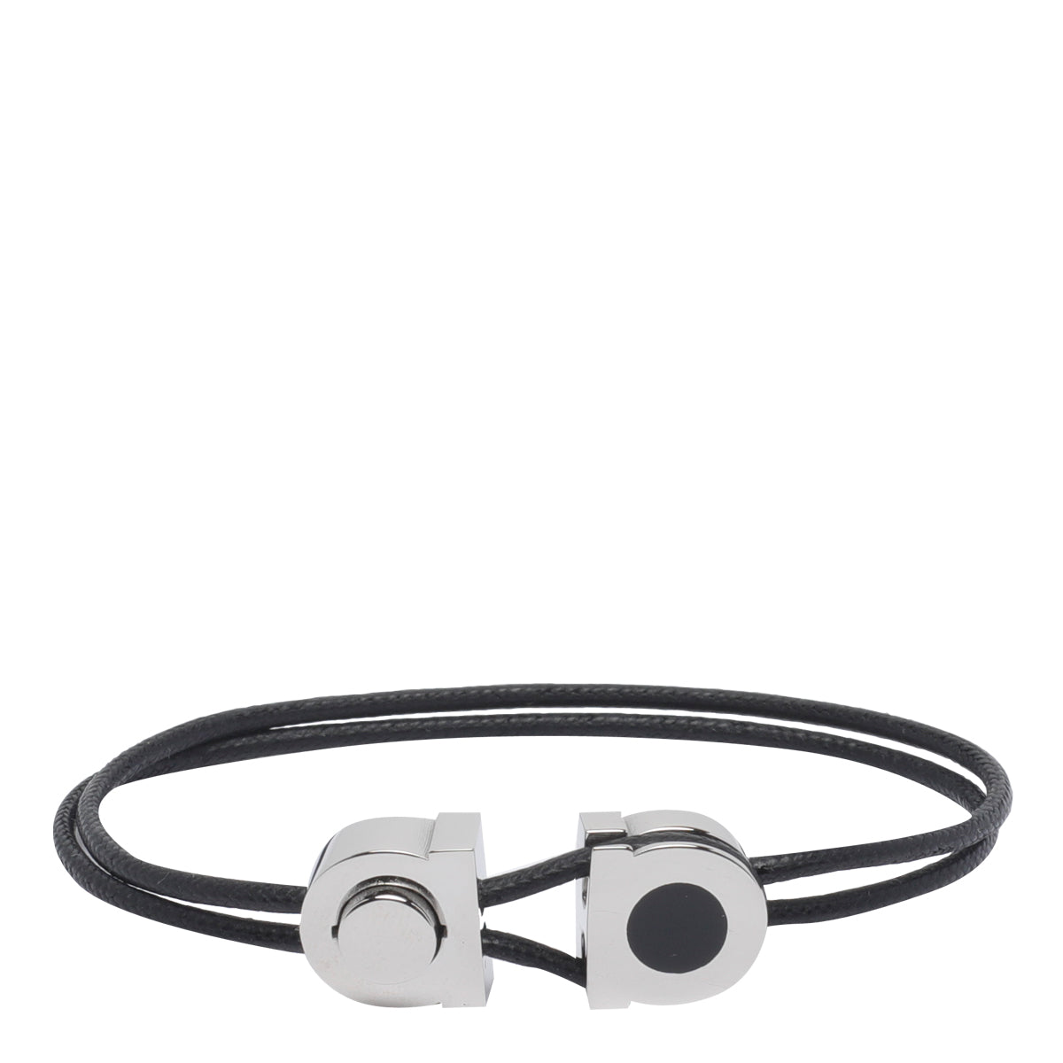 Ferragamo Bijoux Black Brass Calf Leather