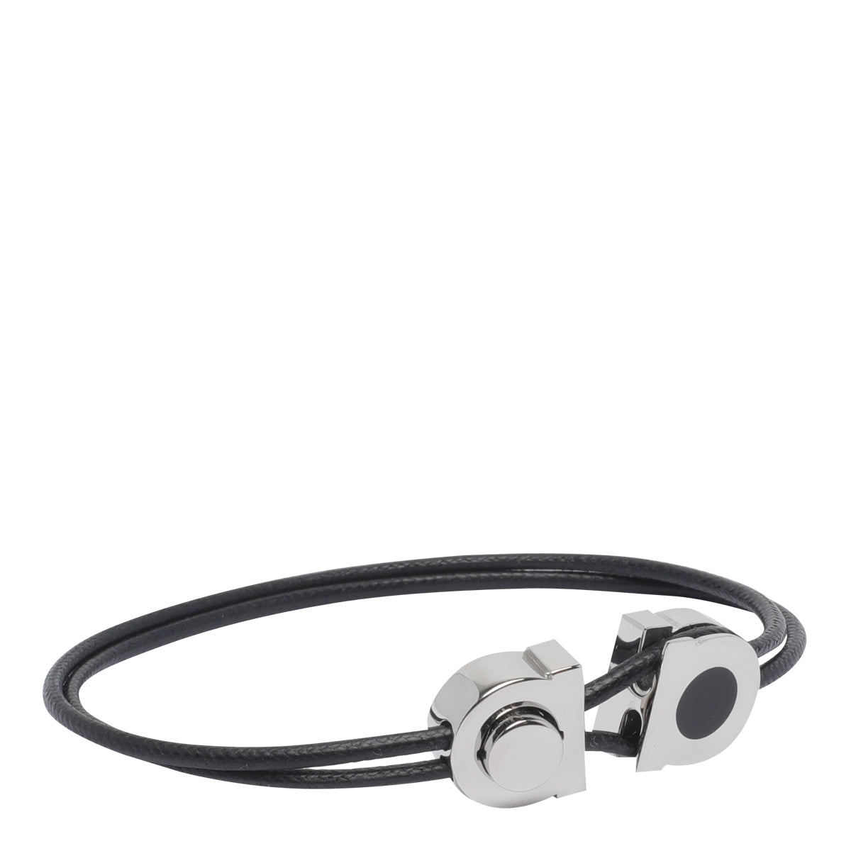 Ferragamo Bijoux Black Brass Calf Leather