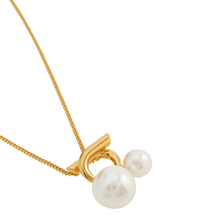 Ferragamo Bijoux Golden Brass Glass