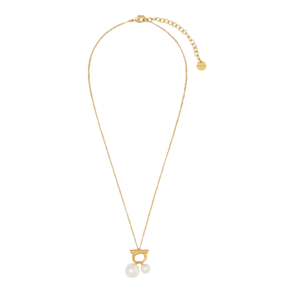 Ferragamo Bijoux Golden Brass Glass