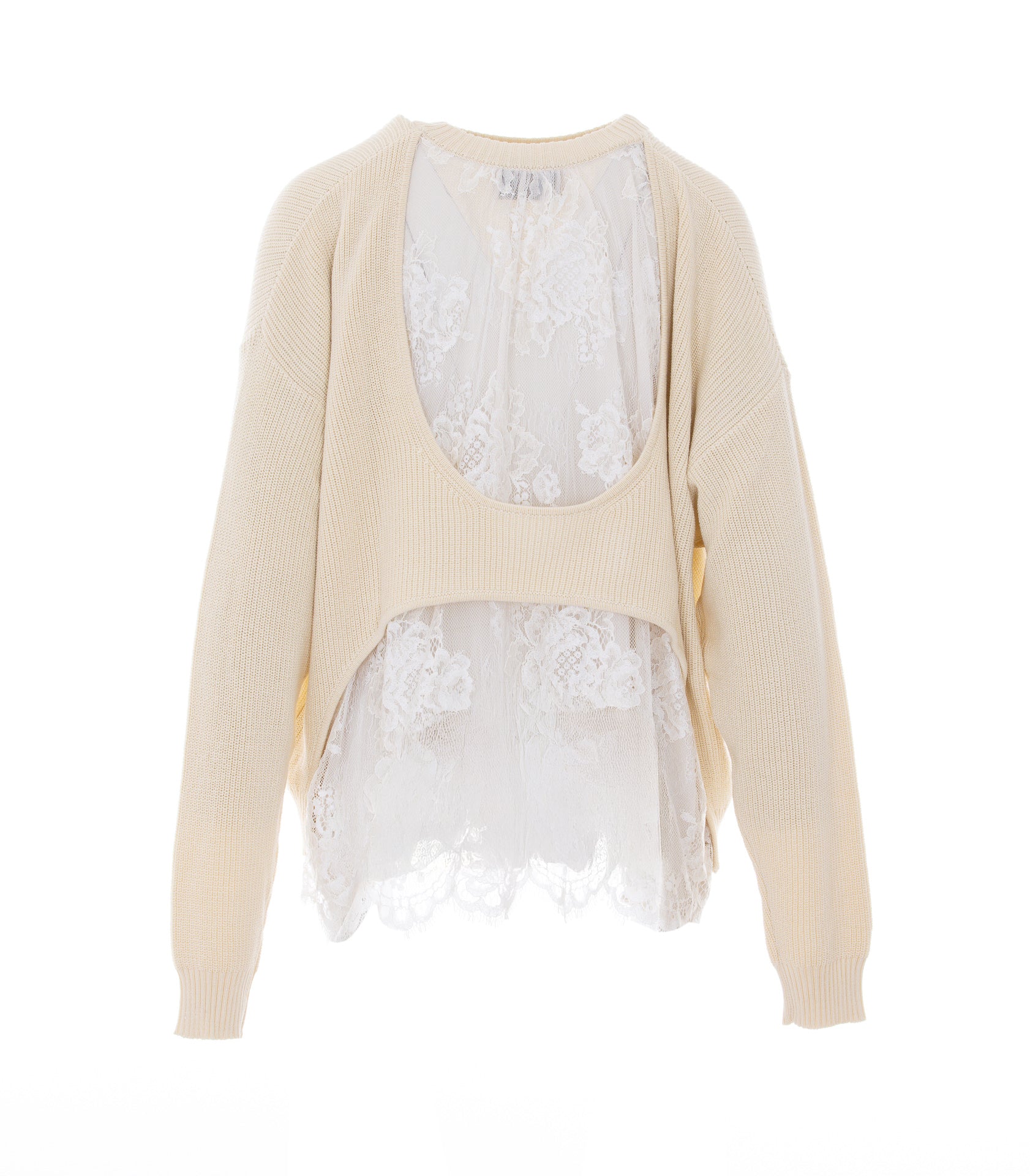 Aniye By Sweaters White Cotton Lacepolyamide