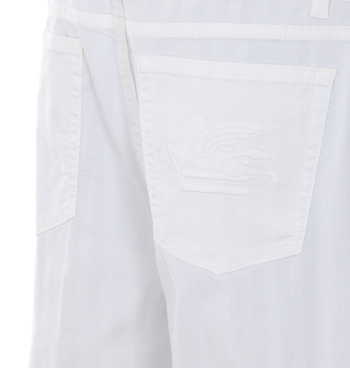 Etro Trousers White Cotton