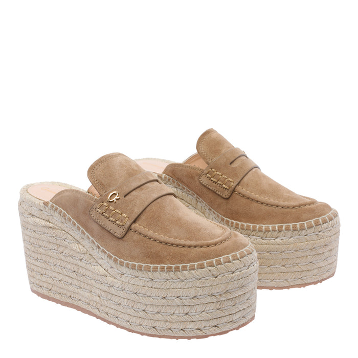 Gianvito Rossi Sandals Beige Suede Leather/rubber Sole