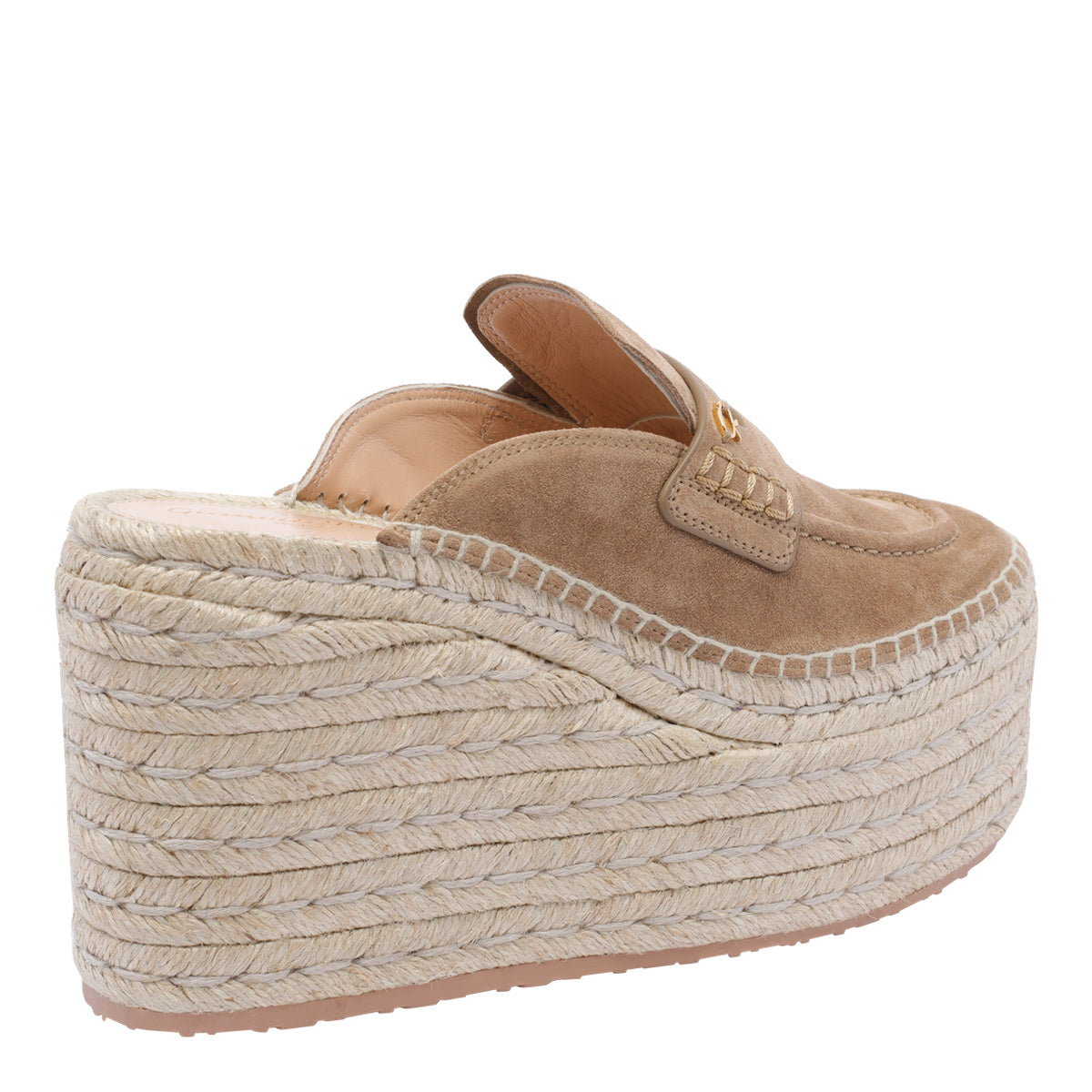 Gianvito Rossi Sandals Beige Suede Leather/rubber Sole