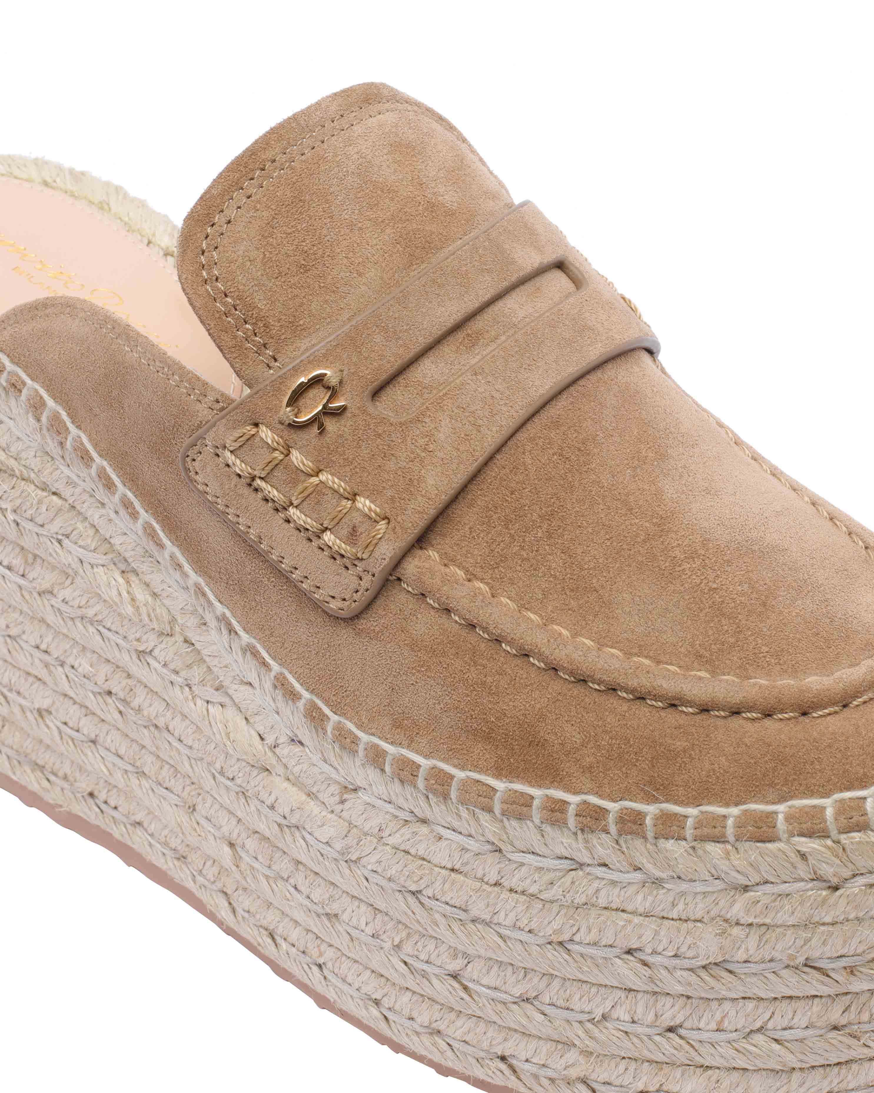 Gianvito Rossi Sandals Beige Suede Leather/rubber Sole