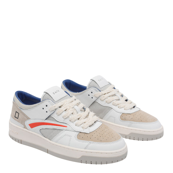 D.A.T.E. Sneakers White Fabric Leather/rubber Sole