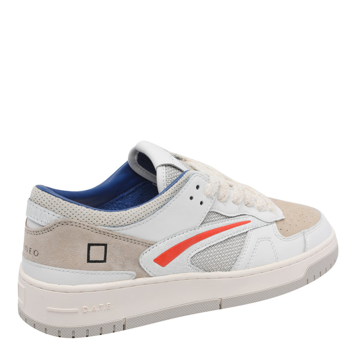 D.A.T.E. Sneakers White Fabric Leather/rubber Sole