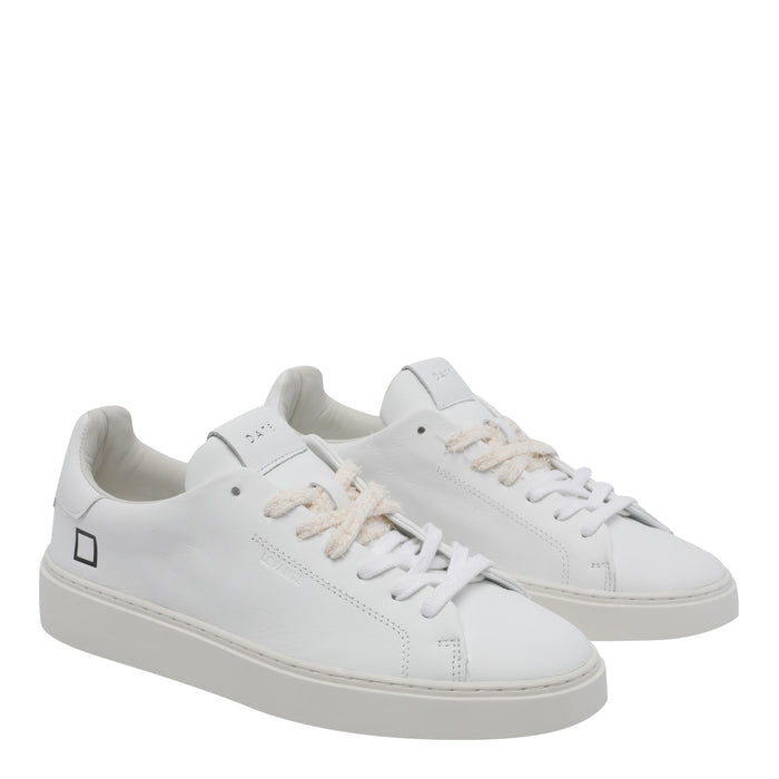 D.A.T.E. Sneakers White Calf Leather/rubber Sole