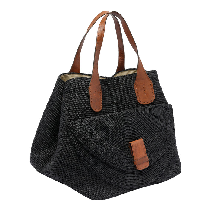IBELIV Bags Black Raffia