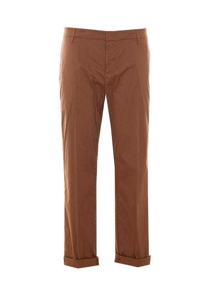 Dondup Trousers Brown Cotton