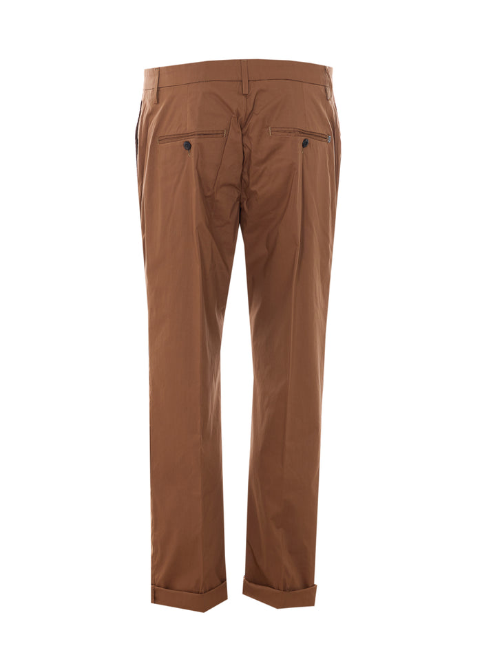 Dondup Trousers Brown Cotton