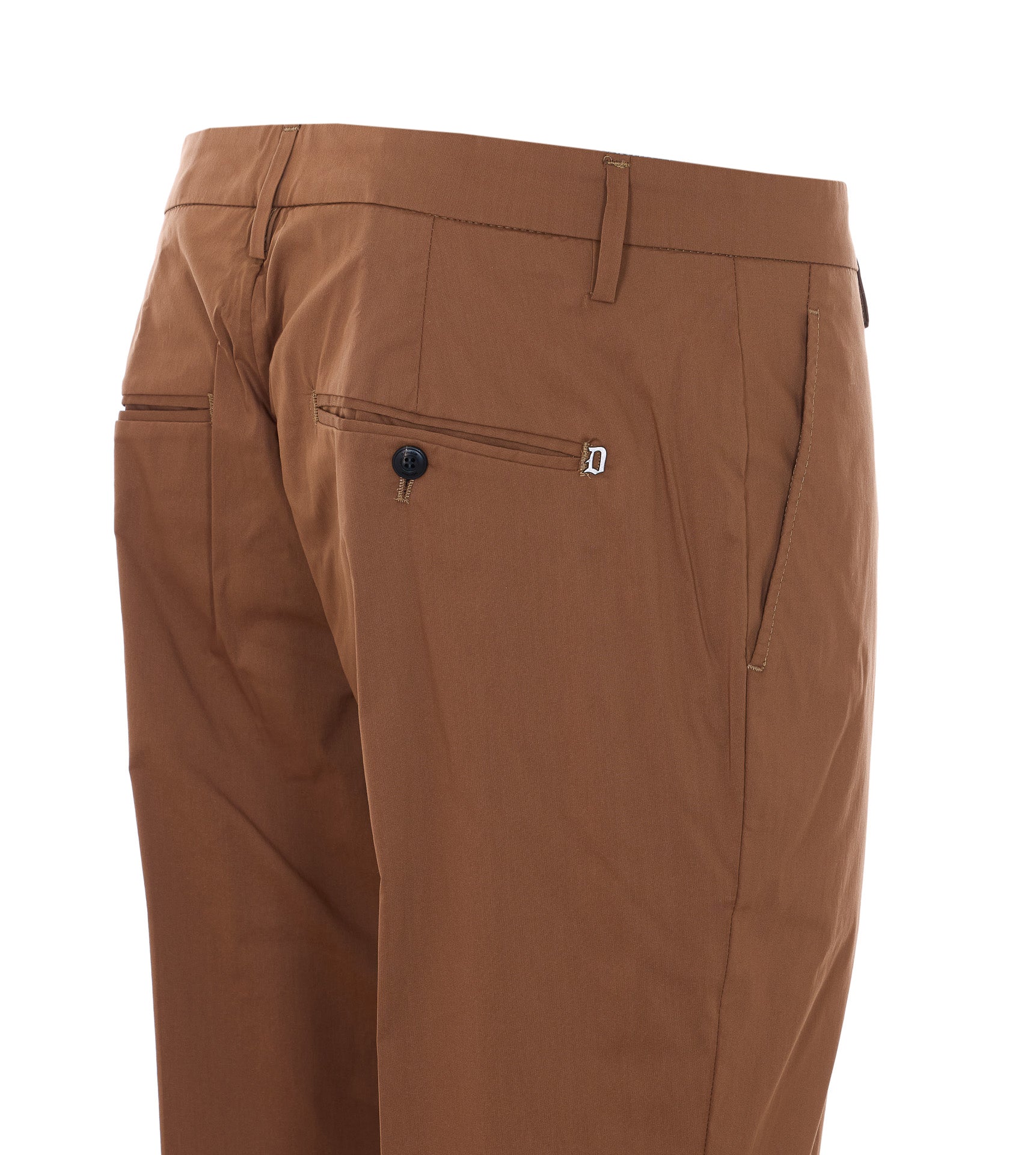 Dondup Trousers Brown Cotton