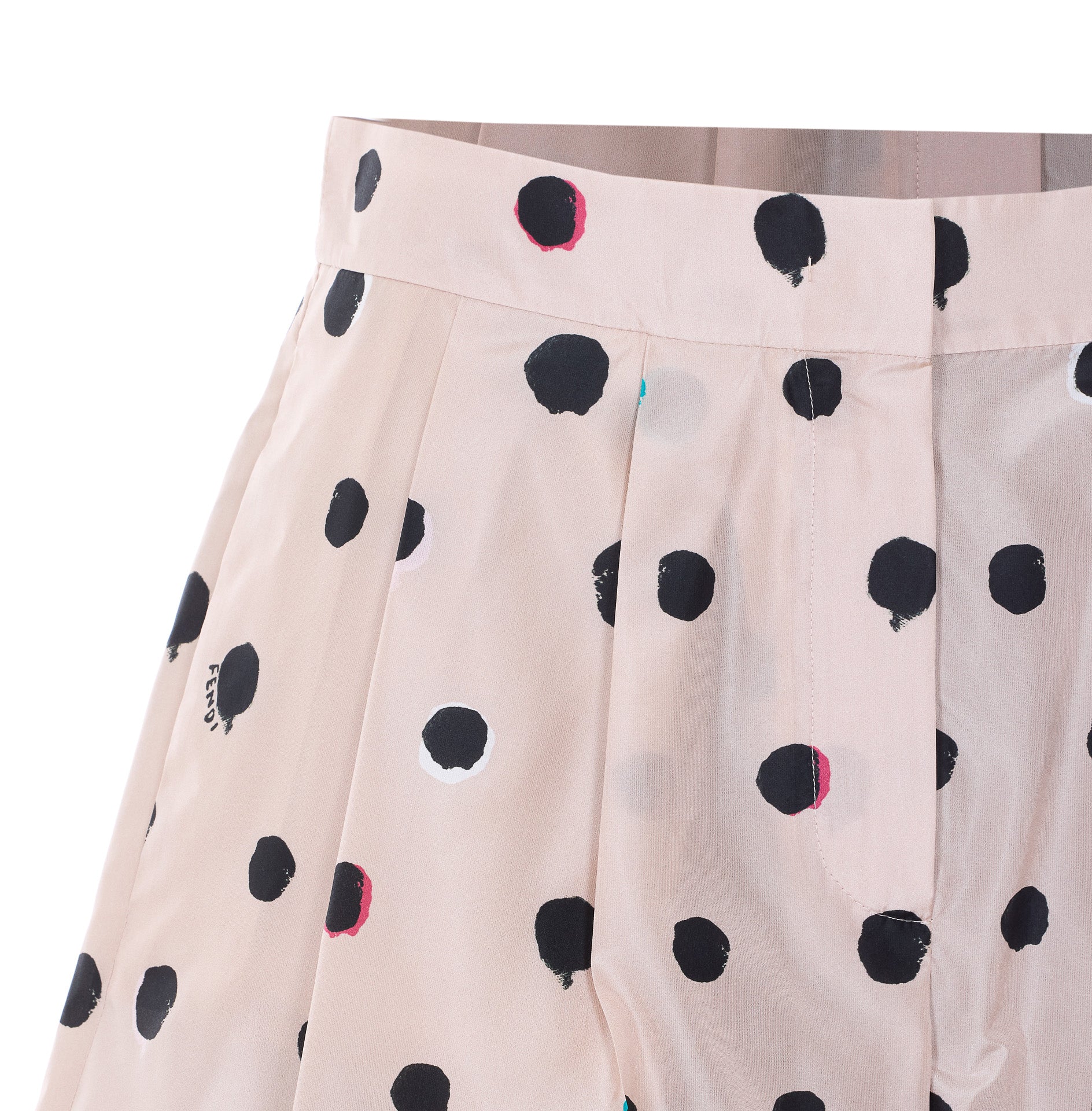 Fendi Shorts White Silk