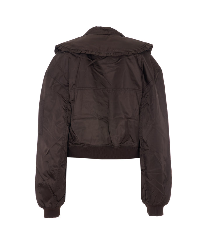 GANNI Jackets Brown Polyamide