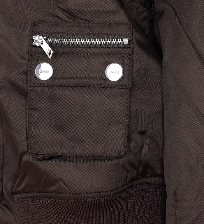 GANNI Jackets Brown Polyamide