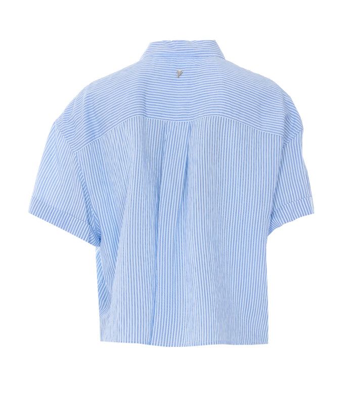 Dondup Shirts Blue Viscose