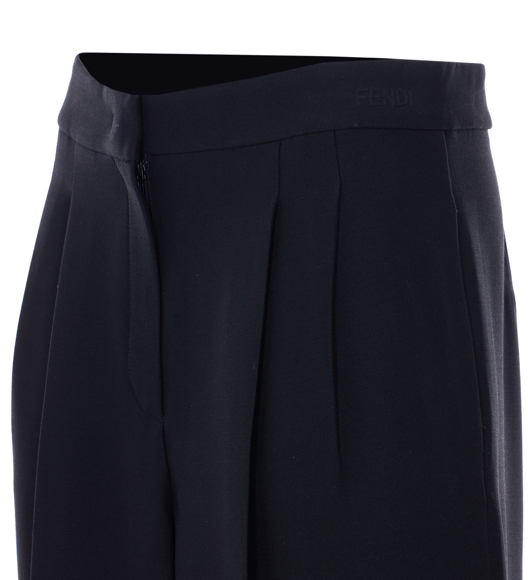 Fendi Trousers Black Wool