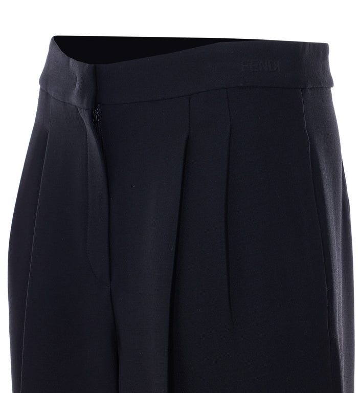 Fendi Trousers Black Wool