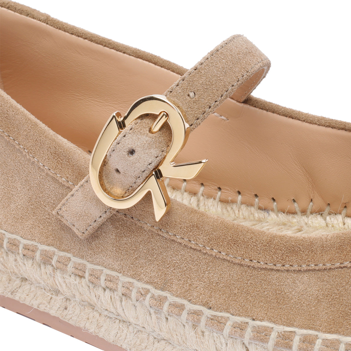 Gianvito Rossi Flat shoes Beige Suede Leather/rubber Sole