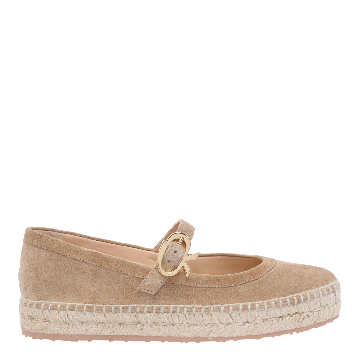 Gianvito Rossi Flat shoes Beige Suede Leather/rubber Sole
