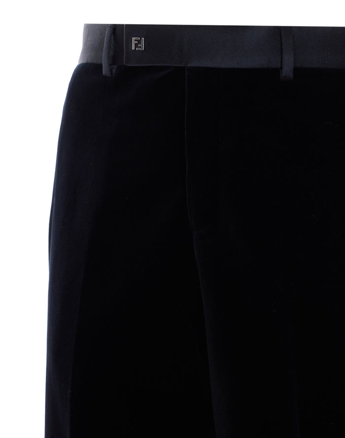 Fendi Trousers Black Cotton