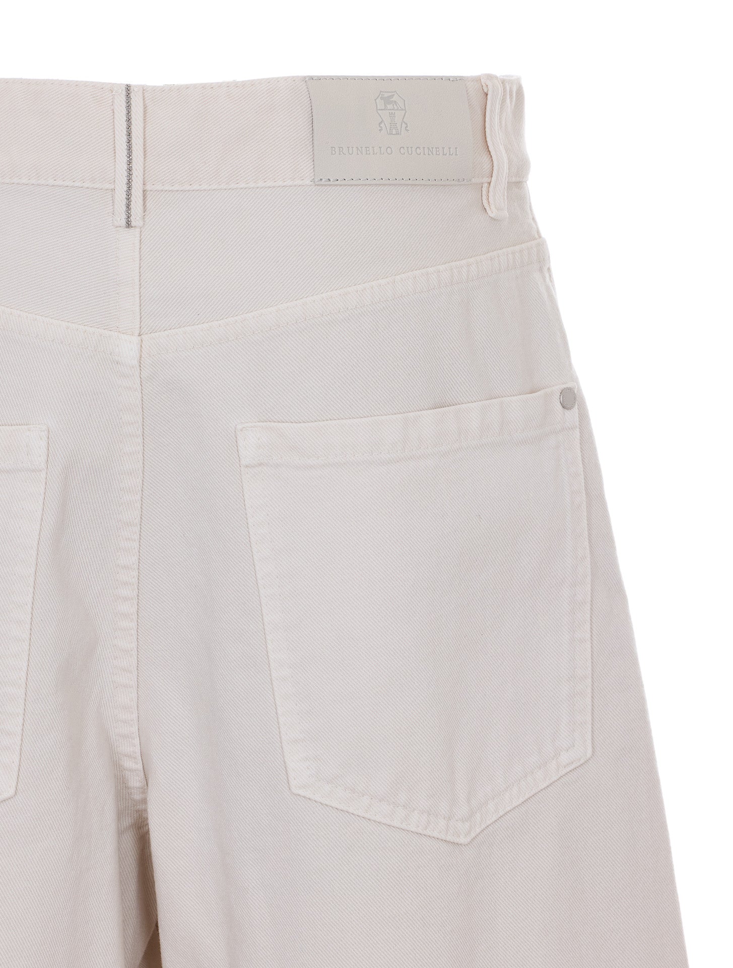 Brunello Cucinelli Trousers White Cotton