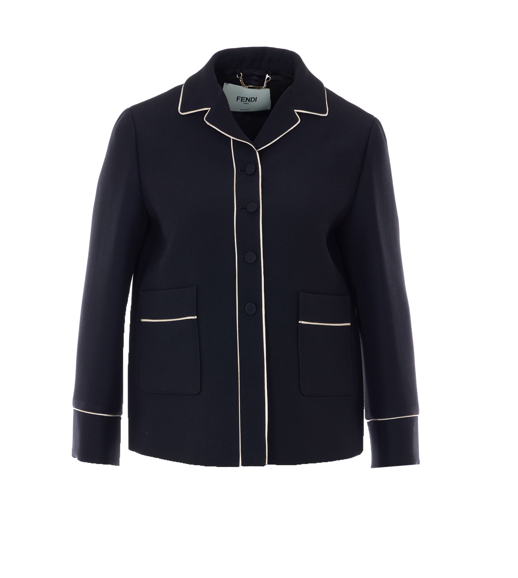 Fendi Jackets Black Wool
