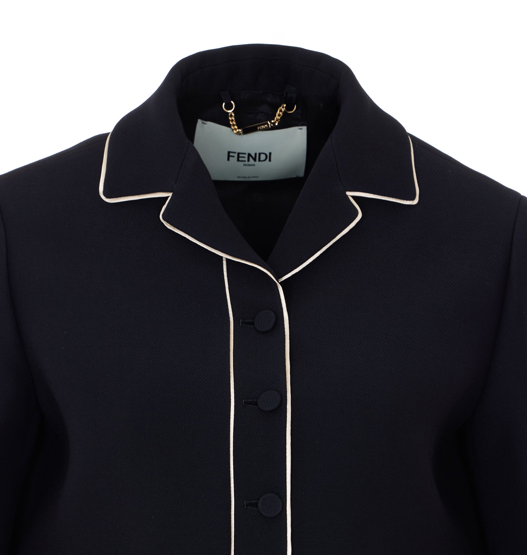 Fendi Jackets Black Wool