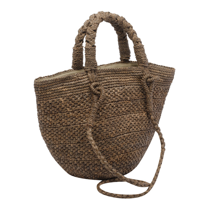 IBELIV Bags Brown Raffia Cotton