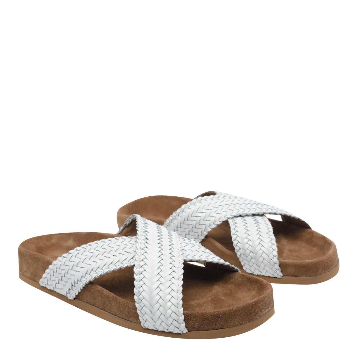 DRAGON DIFFUSION Sandals White Calf Leather/rubber Sole