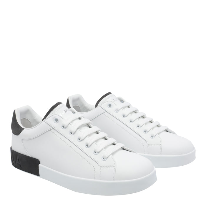 Dolce & Gabbana Sneakers White Calf Leather/rubber Sole