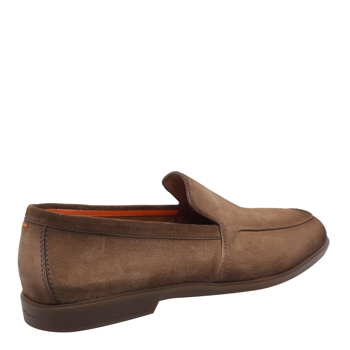 Santoni Flat shoes Brown Suede Leather/rubber Sole