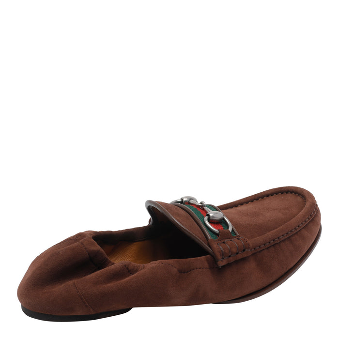 Gucci Flat shoes Brown Suede / Rubber Sole