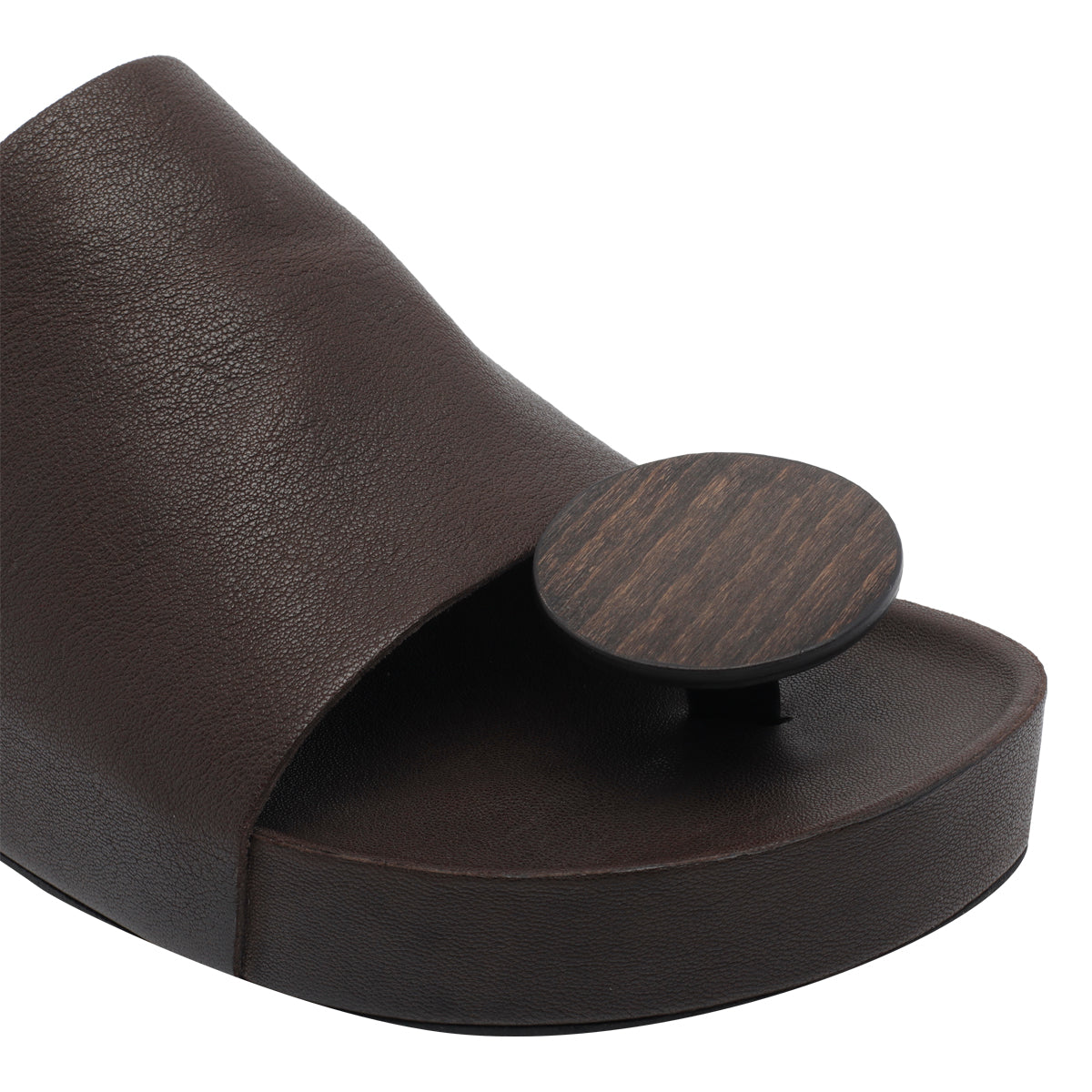 Uma Wang Sandals Brown Calf Leather/rubber Sole