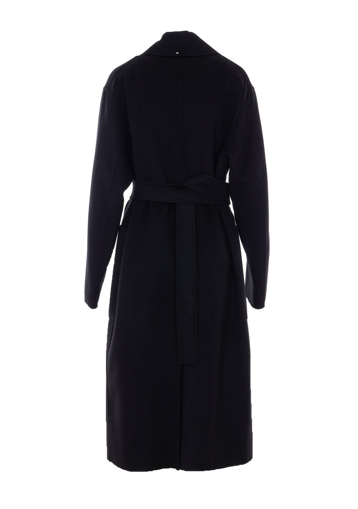 SportMax Coats Black Virgin Wool