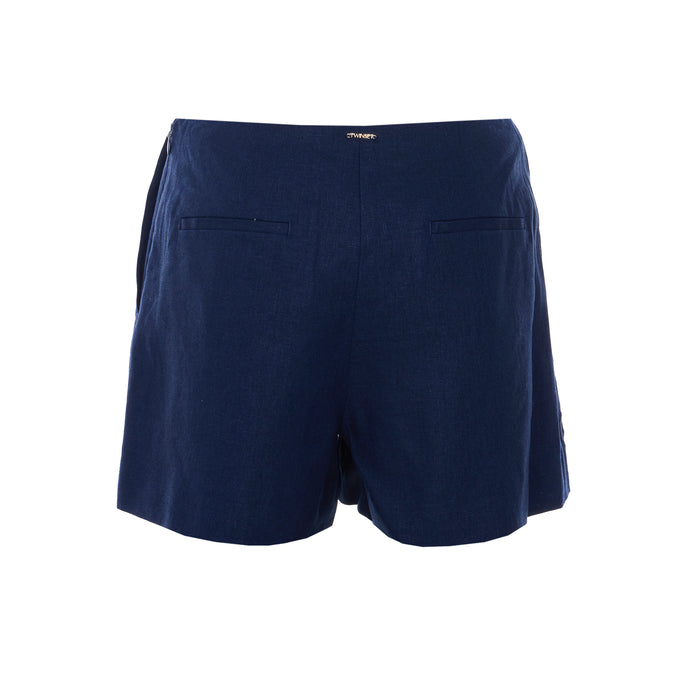 Twin-set Shorts Blue Flax