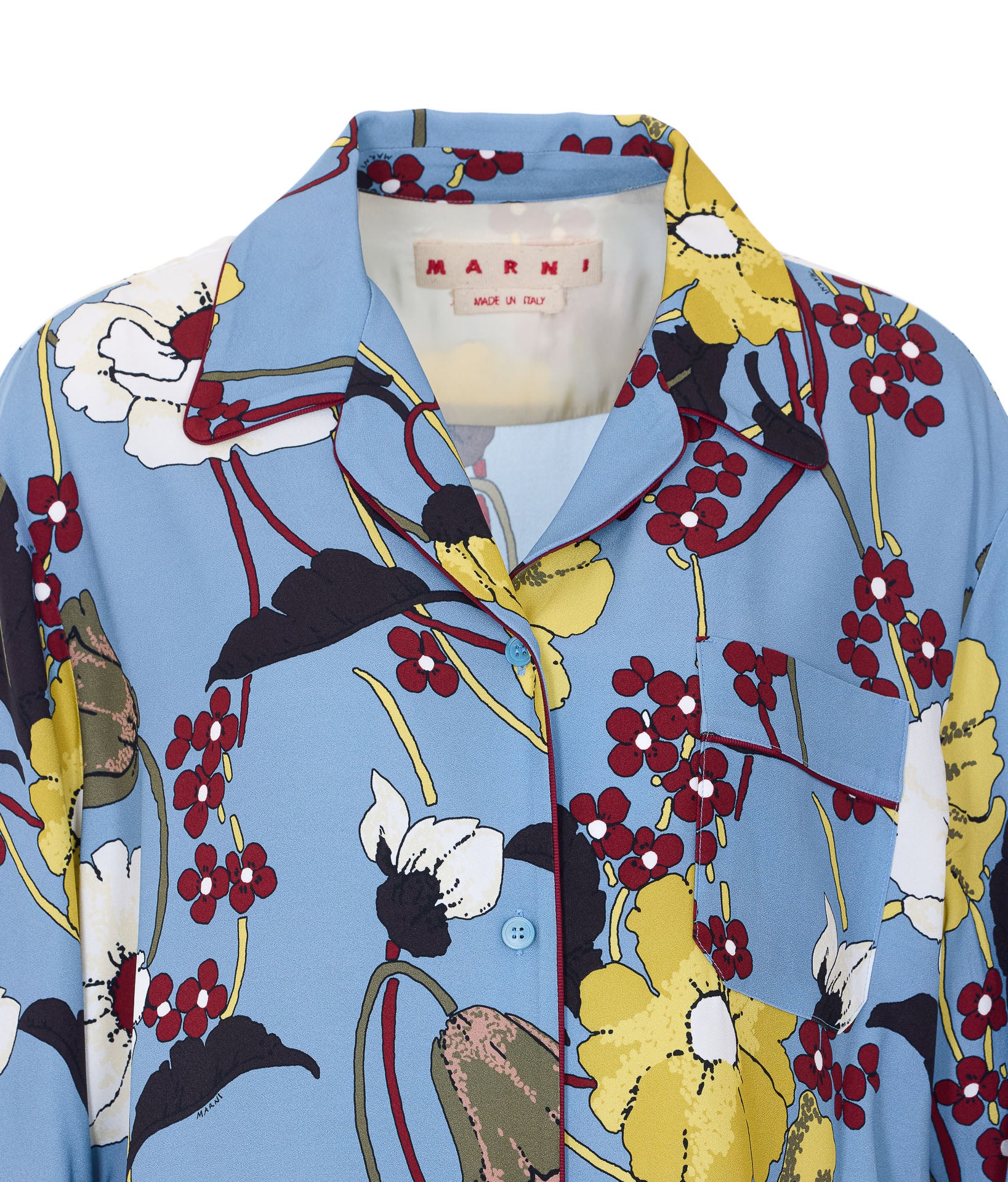 Marni Shirts Blue Viscose