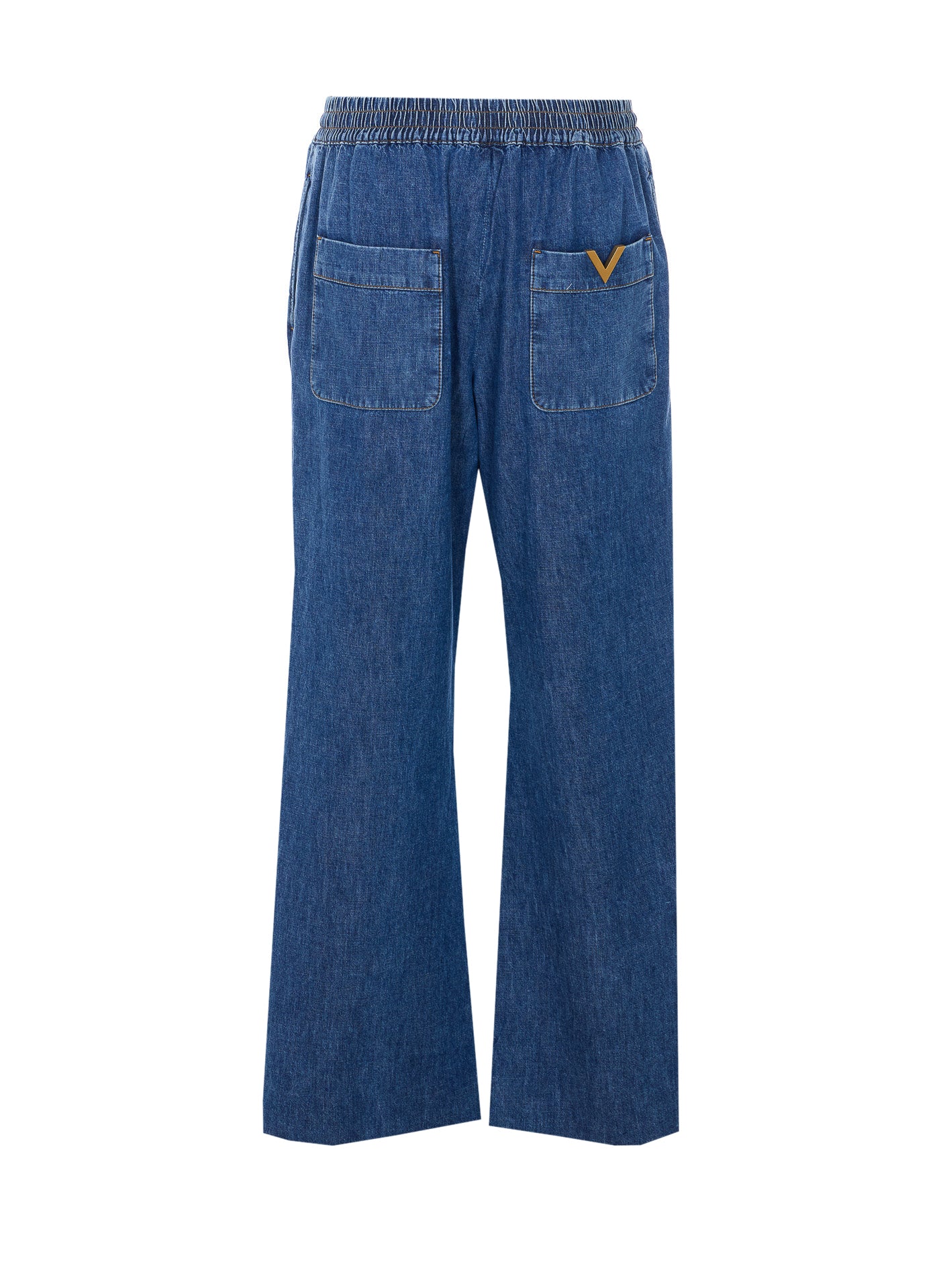 Valentino Garavani Trousers Blue Cotton