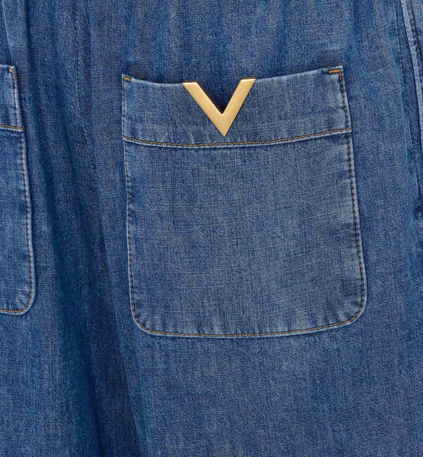 Valentino Garavani Trousers Blue Cotton