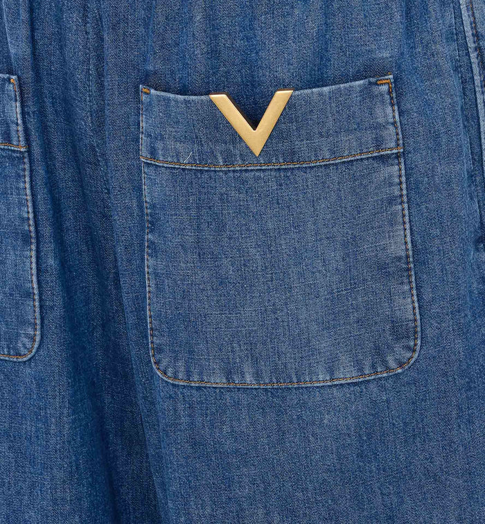Valentino Garavani Trousers Blue Cotton