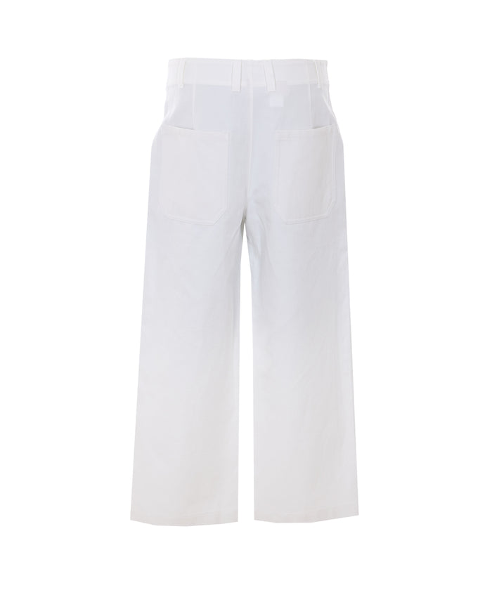 Brunello Cucinelli Trousers White Cotton